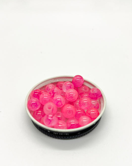 GLASS- ELECTRIC PINK 8MM